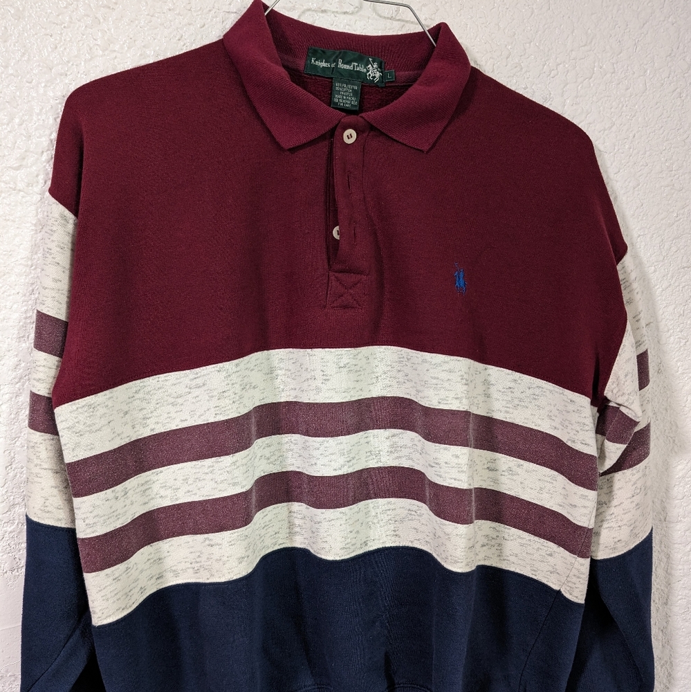 Vintage Knights Of Round Table Polo Sweater Three Classic Colors Size Large